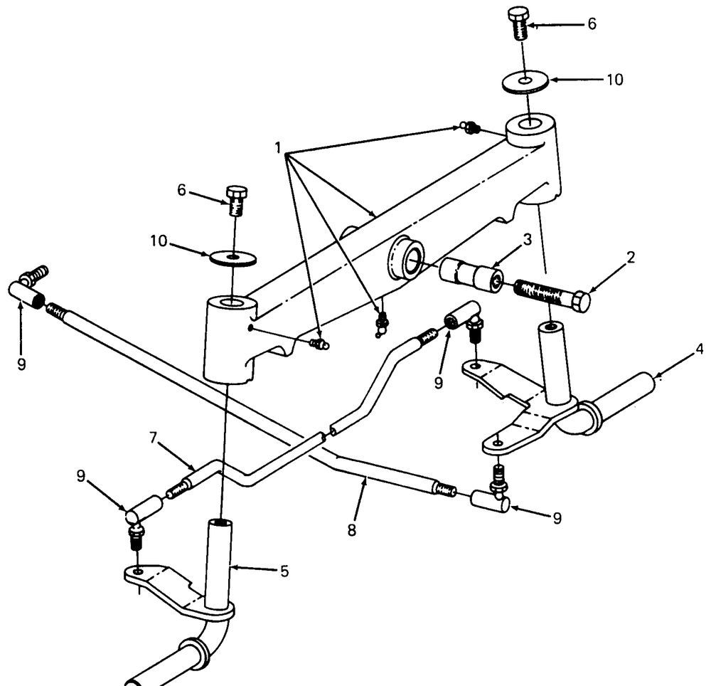 Front Axle And Connections Diagram and Parts List for 1105 0350039U-135292100-135292399-136292100 Cub Cadet Lawn Tractor